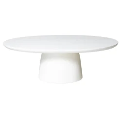 Salontafel Myrna Ovaal Wit 120cm - Giga Meubel