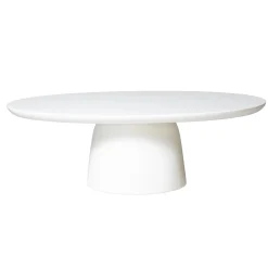 Salontafel Myrna Ovaal Wit 120cm - Giga Meubel