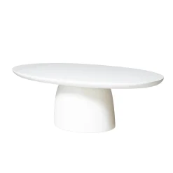 Salontafel Myrna Ovaal Wit 120cm - Giga Meubel