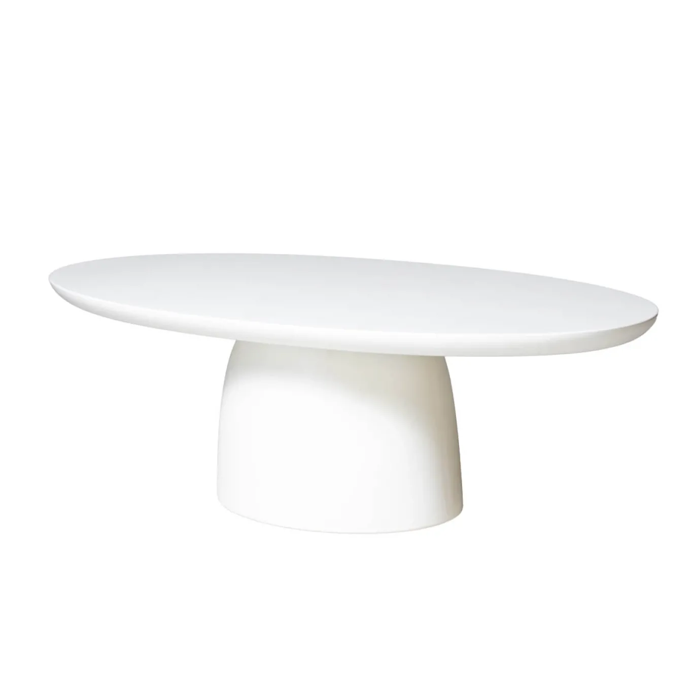 Salontafel Myrna Ovaal Wit 120cm - Giga Meubel