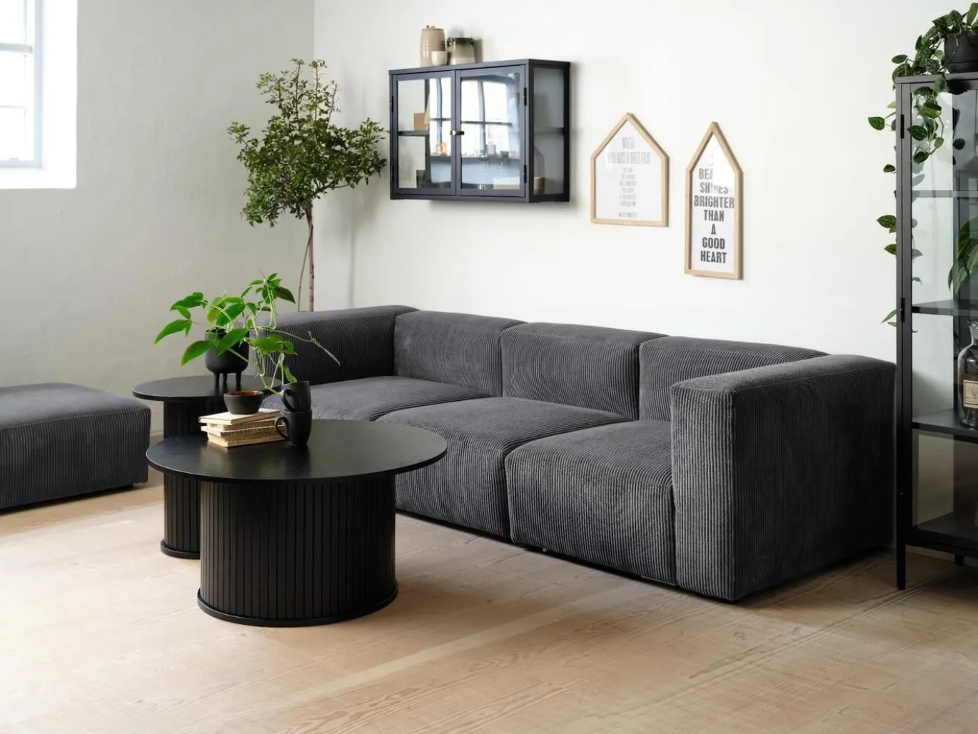 Salontafel Nola Zwart Ø90 cm - Giga Living