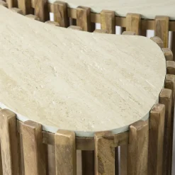 Salontafel Nuovo Niervorm Travertin Set van 3 - Giga Meubel
