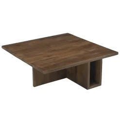 Salontafel Onni Walnoot Vierkant 85cm - Giga Meubel