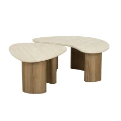 Salontafel Organic Travertin Set van 2 - Giga Meubel