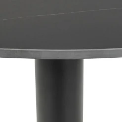 Salontafel Orin Keramiek Zwart Ø60cm - Giga Living