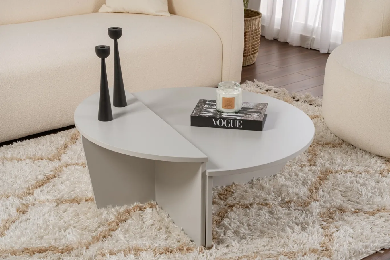 Salontafel Orion Grijs Ø90cm