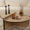 Salontafel Orion Naturel/Zwart Ø90cm