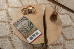 Salontafel Orion Naturel/Zwart Ø90cm