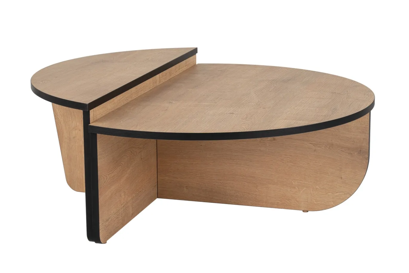Salontafel Orion Naturel/Zwart Ø90cm