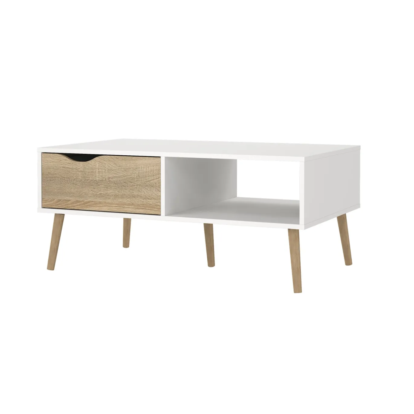 Salontafel Oslo Wit/Naturel - Giga Living