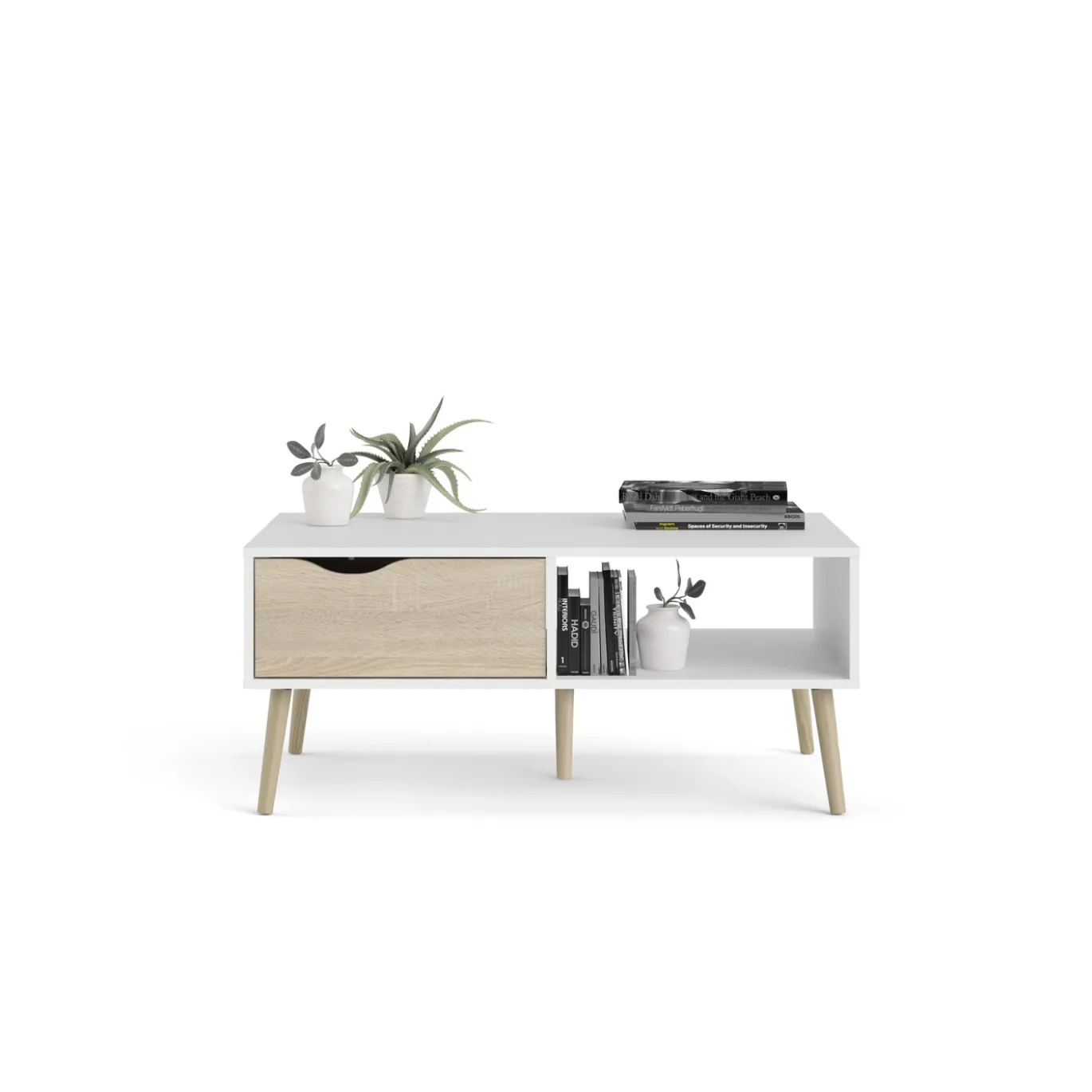 Salontafel Oslo Wit/Naturel - Giga Living
