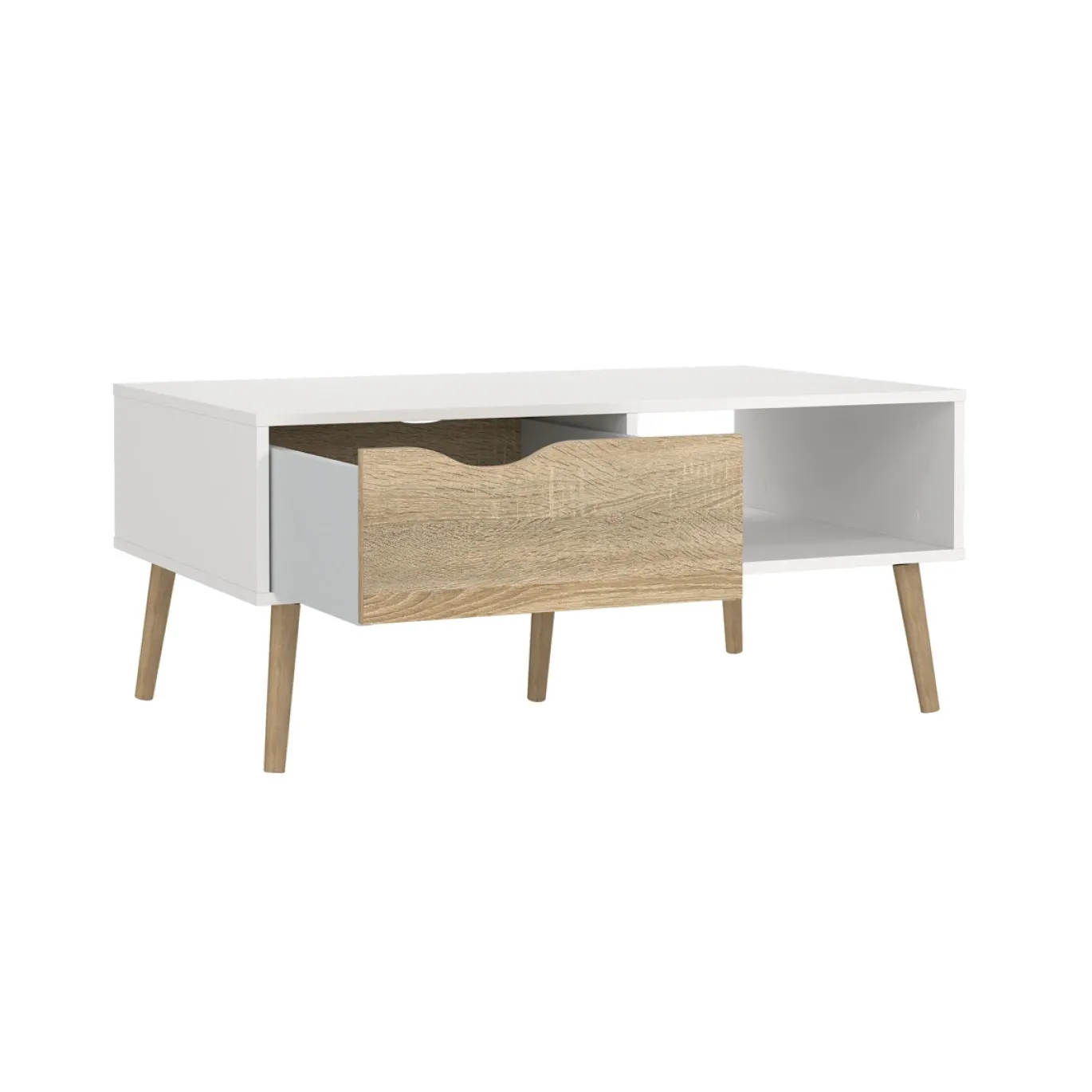 Salontafel Oslo Wit/Naturel - Giga Living