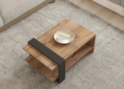 Salontafel Ova Bruin/Antraciet 80cm