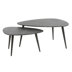 Salontafel Pear Shaped Set van 2 Organisch Keramieklook - Giga Meubel