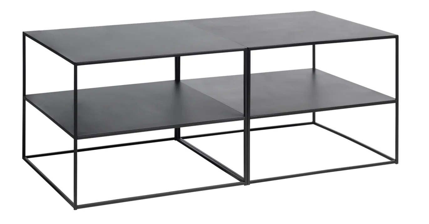 Salontafel Pebble Zwart 50x50 cm - Giga Living