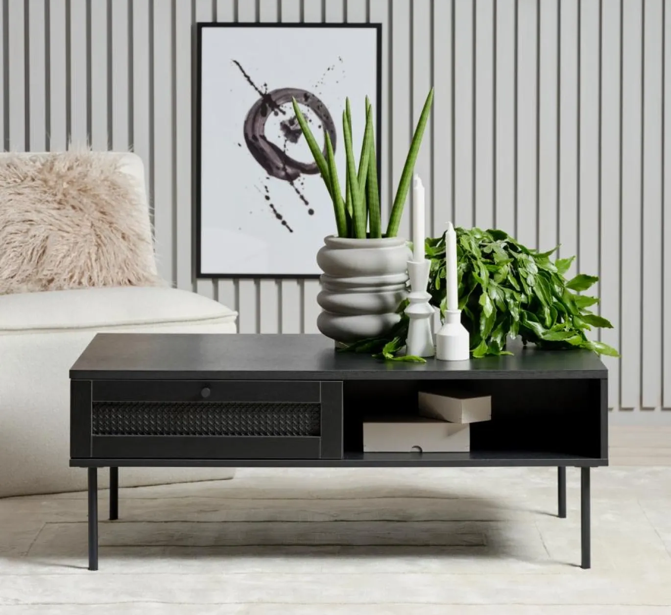 Salontafel Pensacola Zwart 60x110 cm - Giga Living