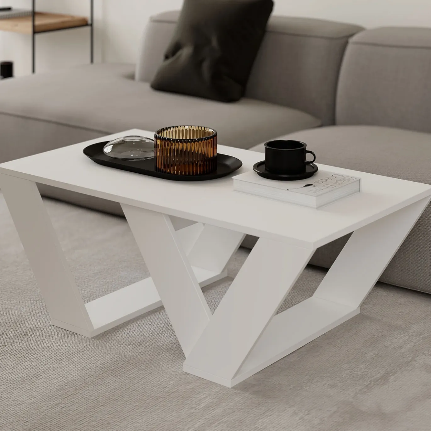 Salontafel Pipra Wit 110cm