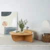 Salontafel Podium Hout Naturel Ø90cm