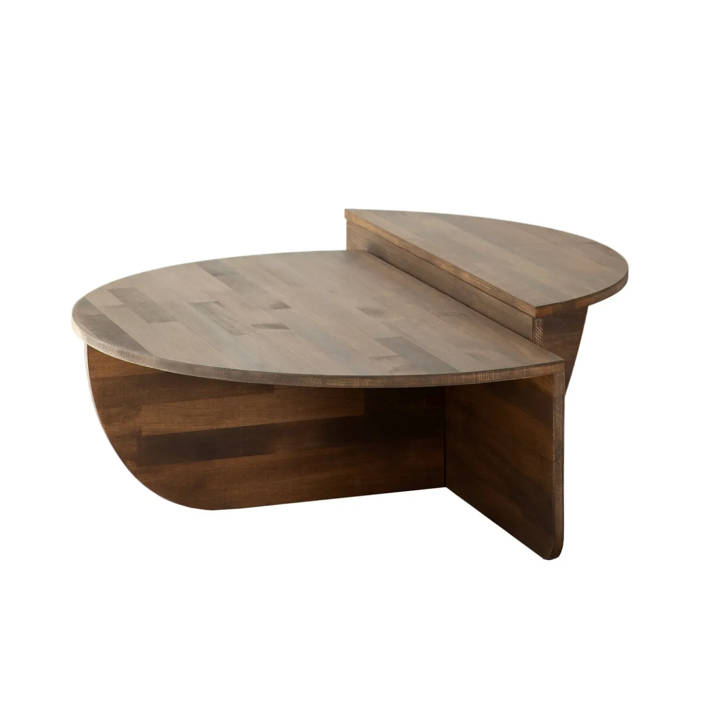Salontafel Podium Hout Walnoot Ø90cm