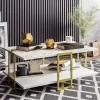 Salontafel Polka Wit Marmerlook/Goud