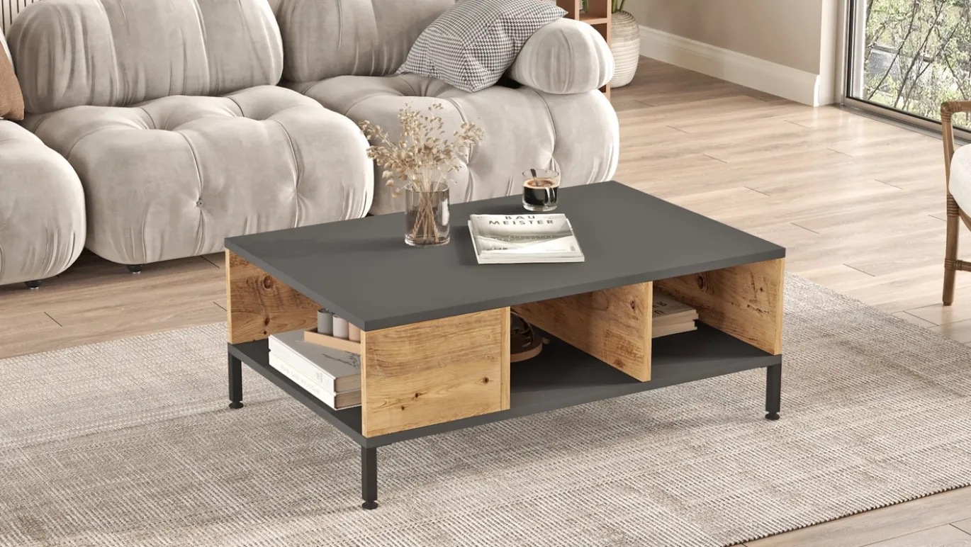 Salontafel Roelofs Antraciet/Naturel