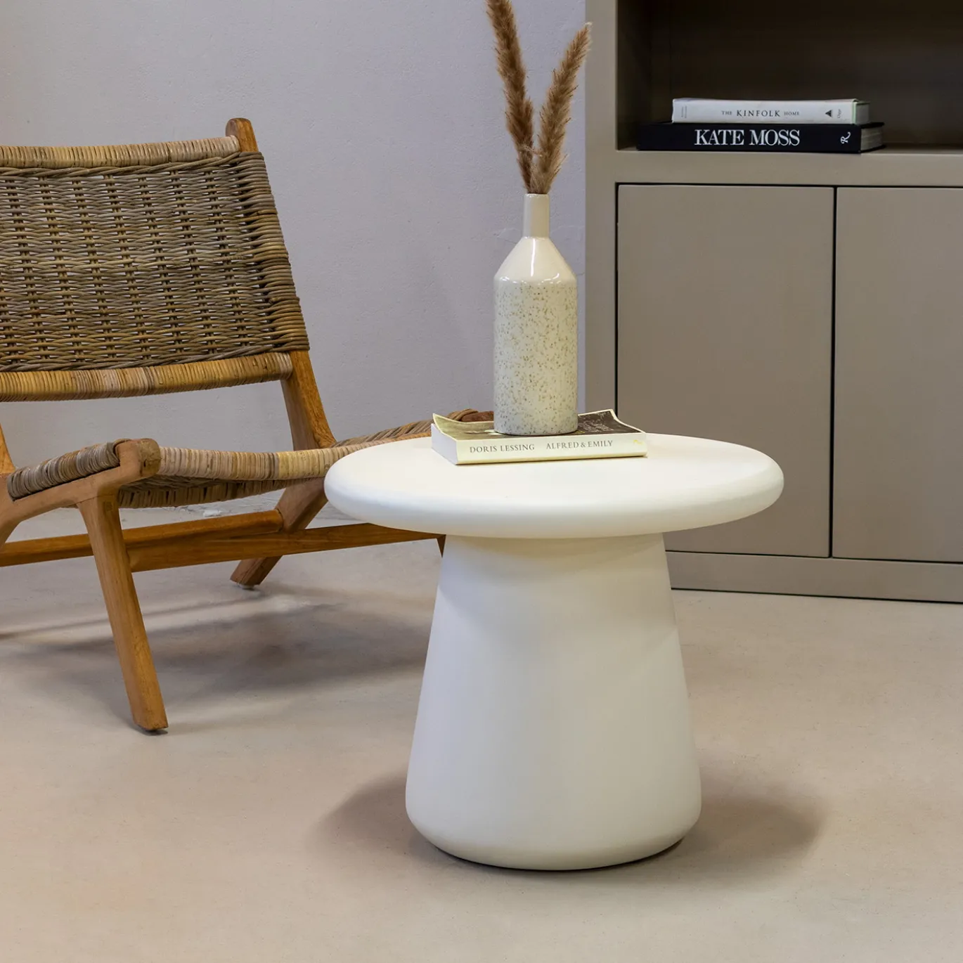 Salontafel Romy Beige Rond 50cm - Giga Meubel