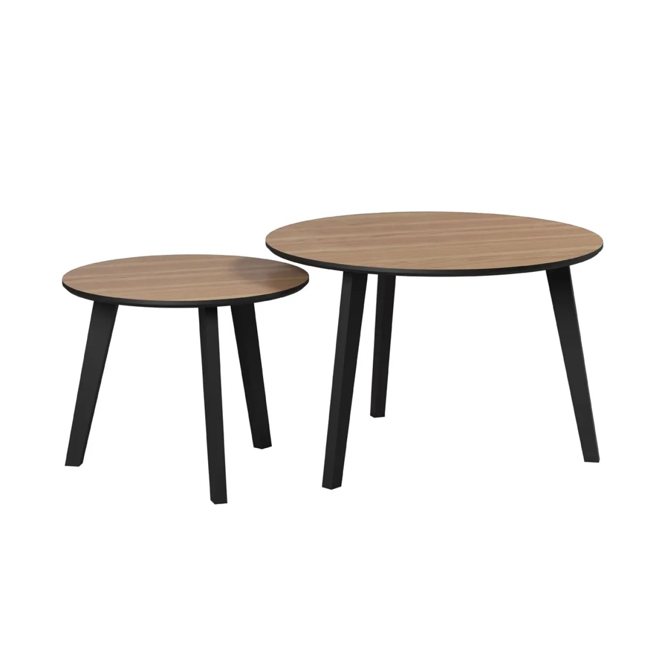 Salontafel Ronin Naturel/Zwart Set van 2