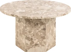 Salontafel Rovan Marmer Bruin Latte Ø80x42cm - Giga Living
