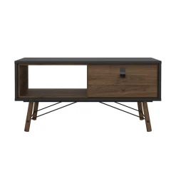 Salontafel Ry Noten Mat Zwart - Giga Living