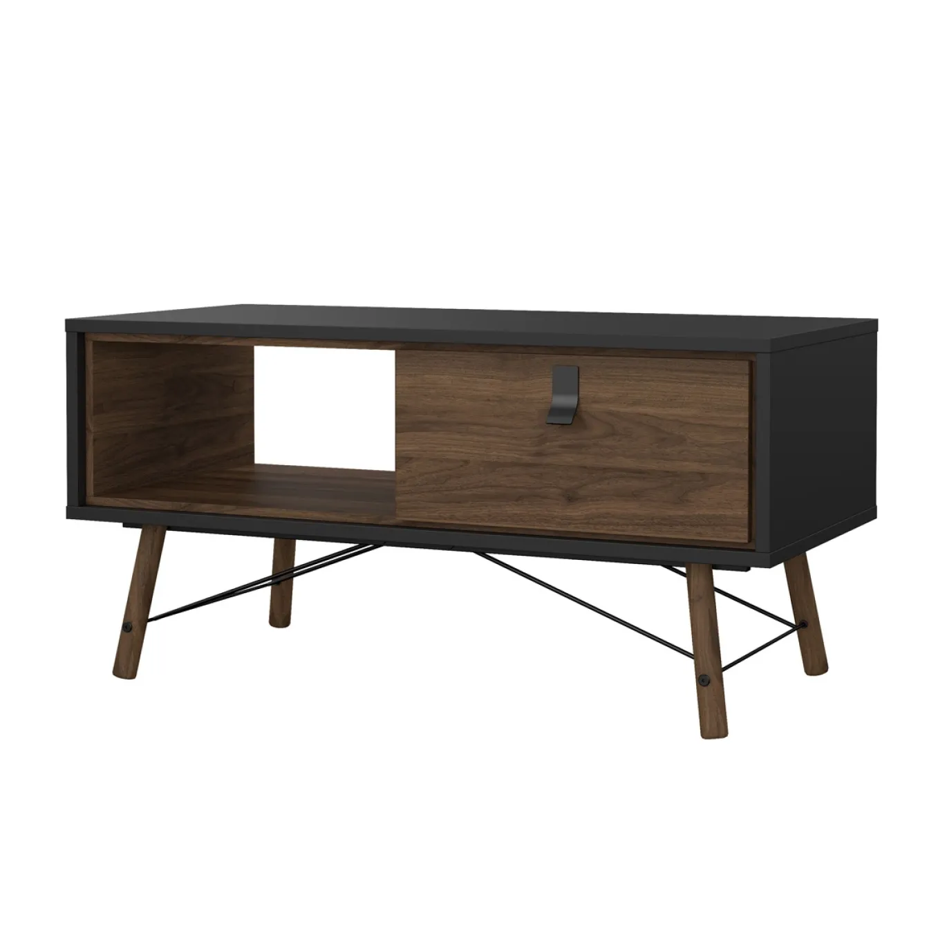 Salontafel Ry Noten Mat Zwart - Giga Living