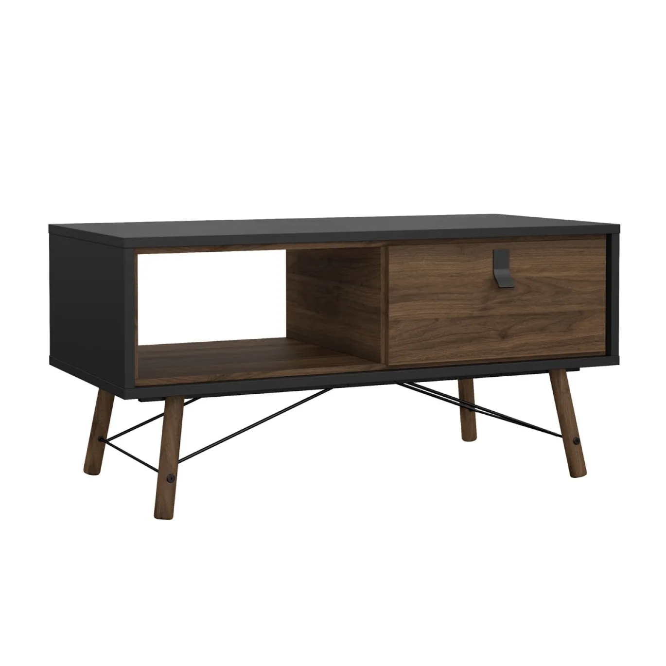 Salontafel Ry Noten Mat Zwart - Giga Living