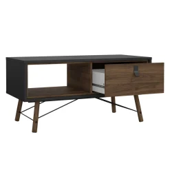 Salontafel Ry Noten Mat Zwart - Giga Living