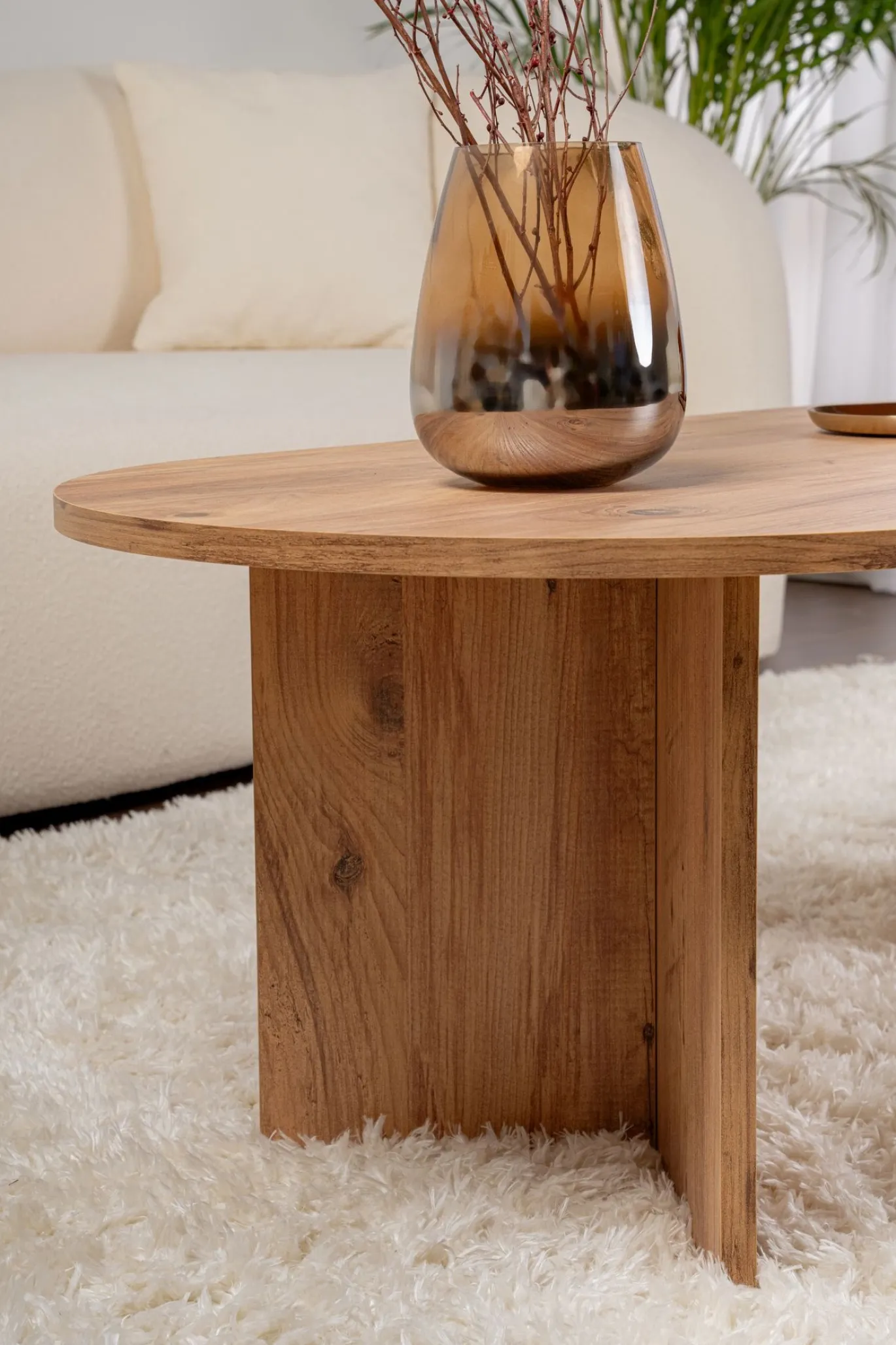 Salontafel Sable Ovaal Bruin 120cm