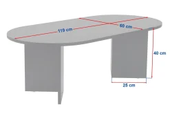 Salontafel Sable Ovaal Bruin 120cm