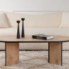 Salontafel Sable Ovaal Naturel/Zwart 120cm