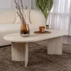 Salontafel Sable Ovaal Travertinlook 120cm