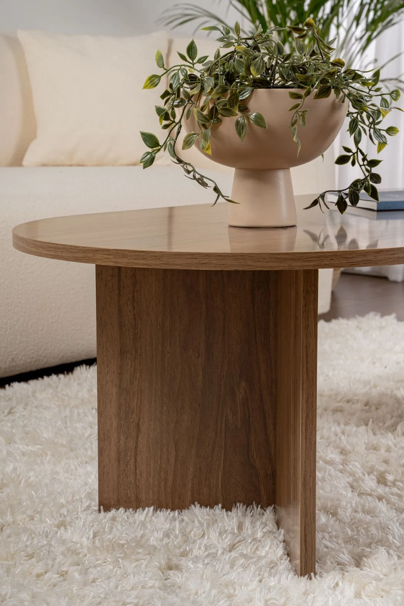 Salontafel Sable Ovaal Walnoot 120cm