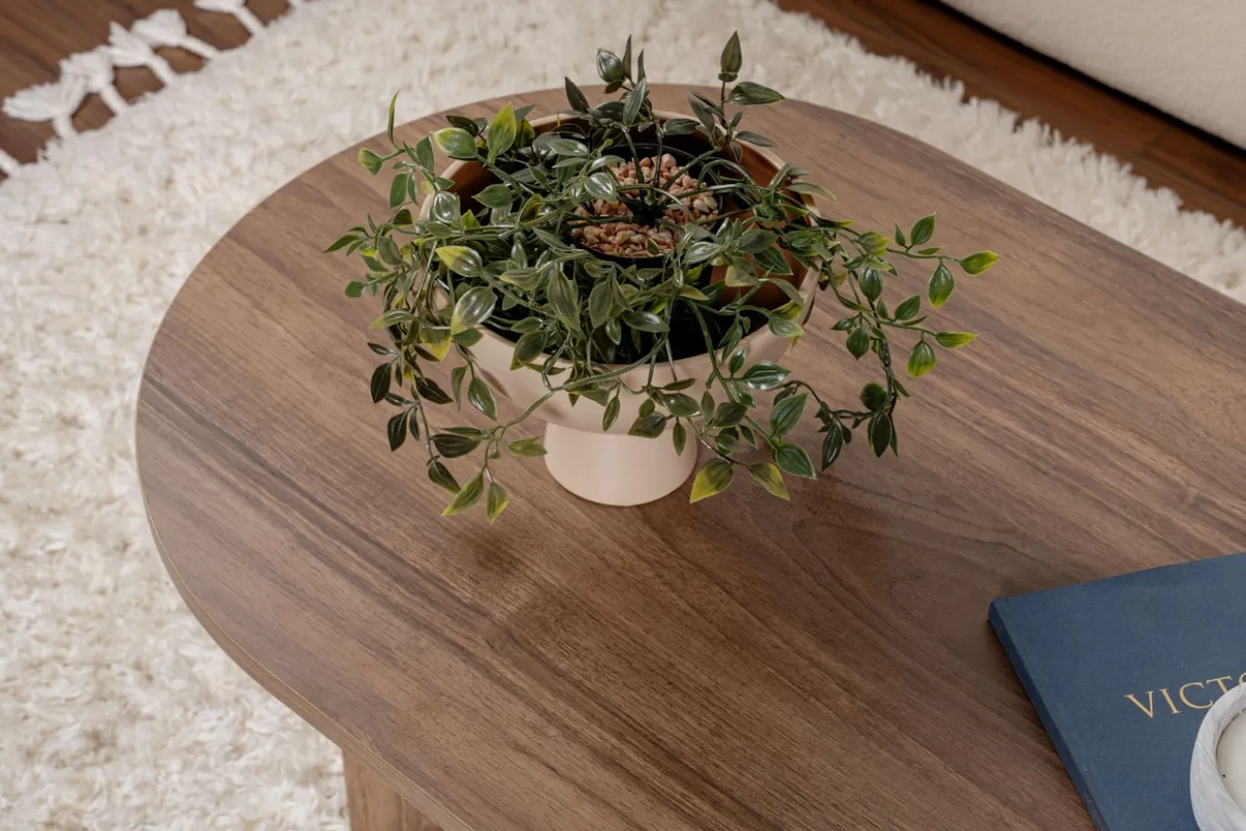 Salontafel Sable Ovaal Walnoot 120cm