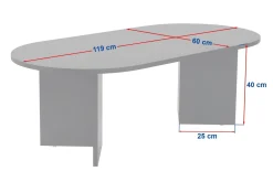 Salontafel Sable Ovaal Walnoot 120cm