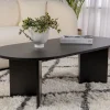 Salontafel Sable Ovaal Zwart 120cm