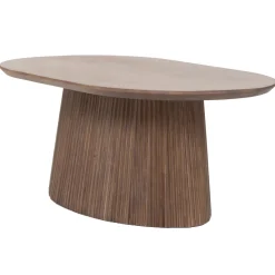 Salontafel Salvador Walnoot Ovaal 90cm - Giga Meubel