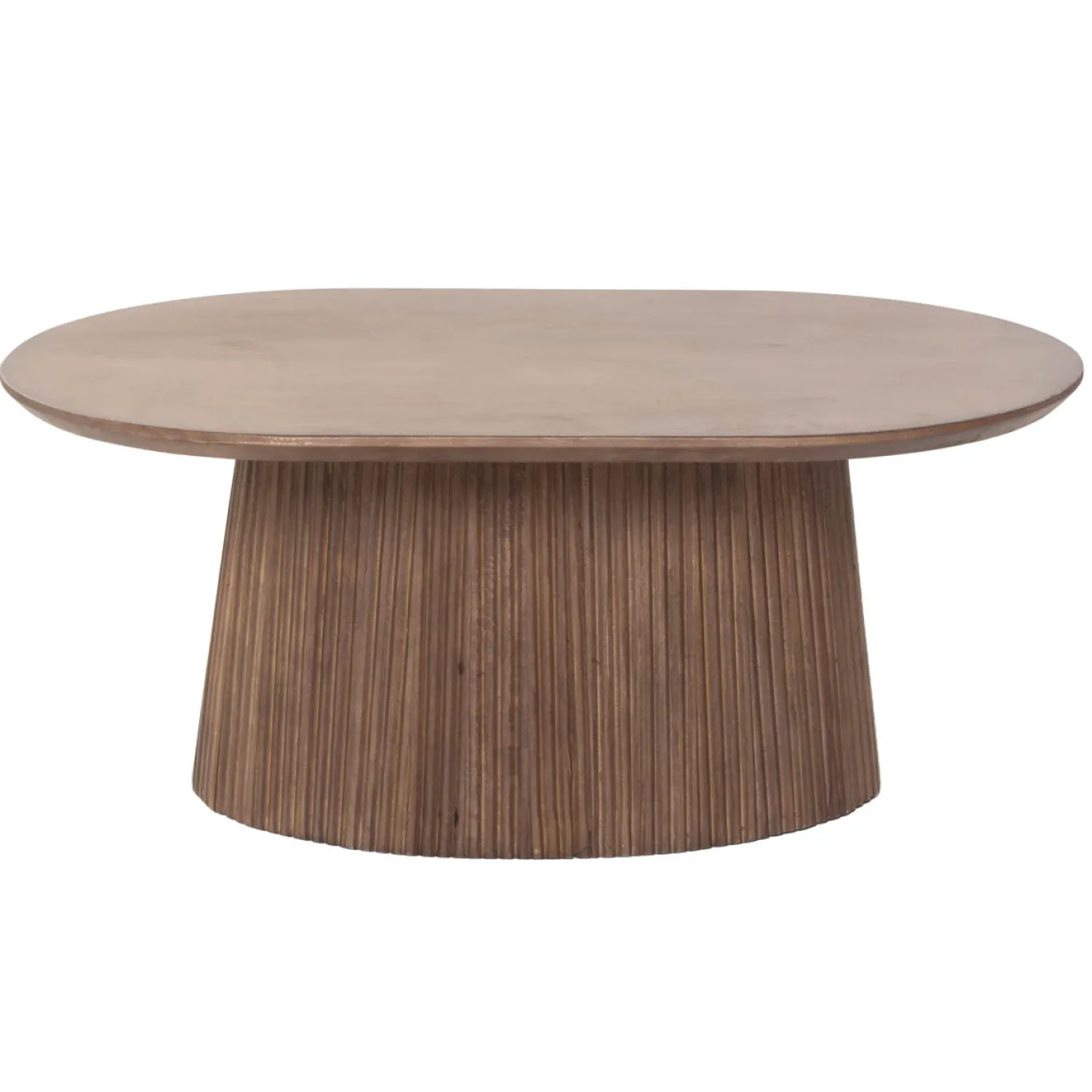 Salontafel Salvador Walnoot Ovaal 90cm - Giga Meubel