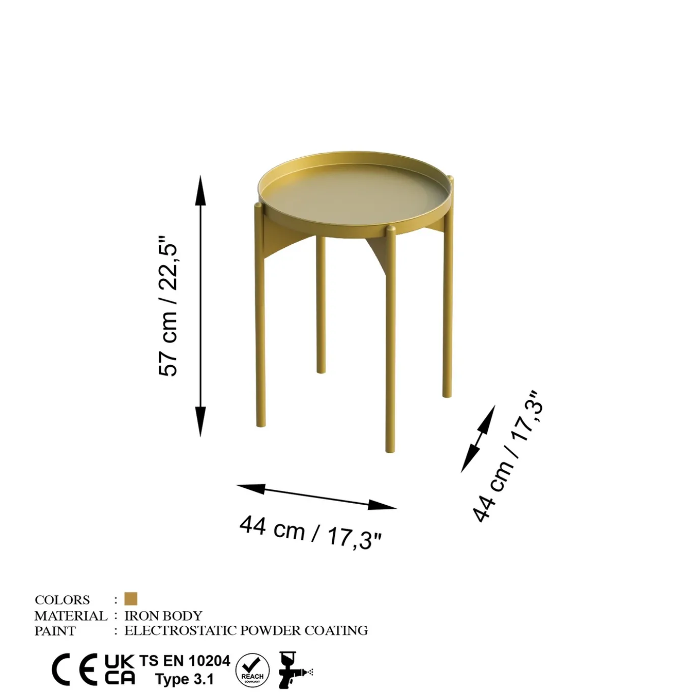 Salontafel Samuel Goud