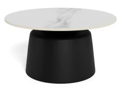 Salontafel Santorini Keramiek Wit Ø70cm - Giga Living