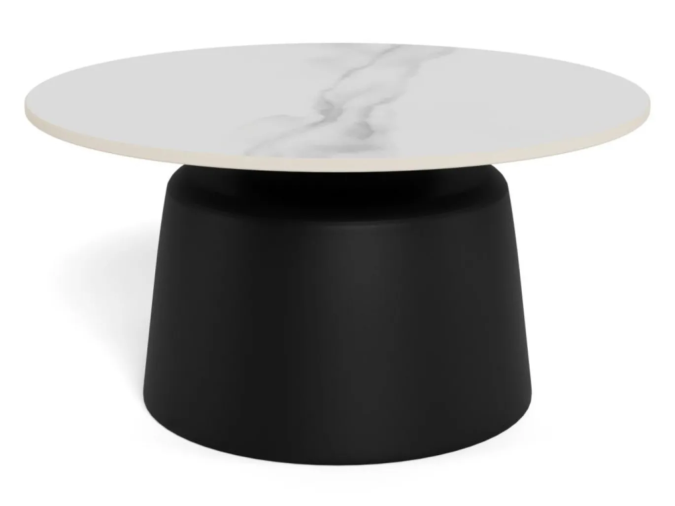 Salontafel Santorini Keramiek Wit Ø70cm - Giga Living