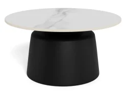 Salontafel Santorini Keramiek Wit Ø70cm - Giga Living