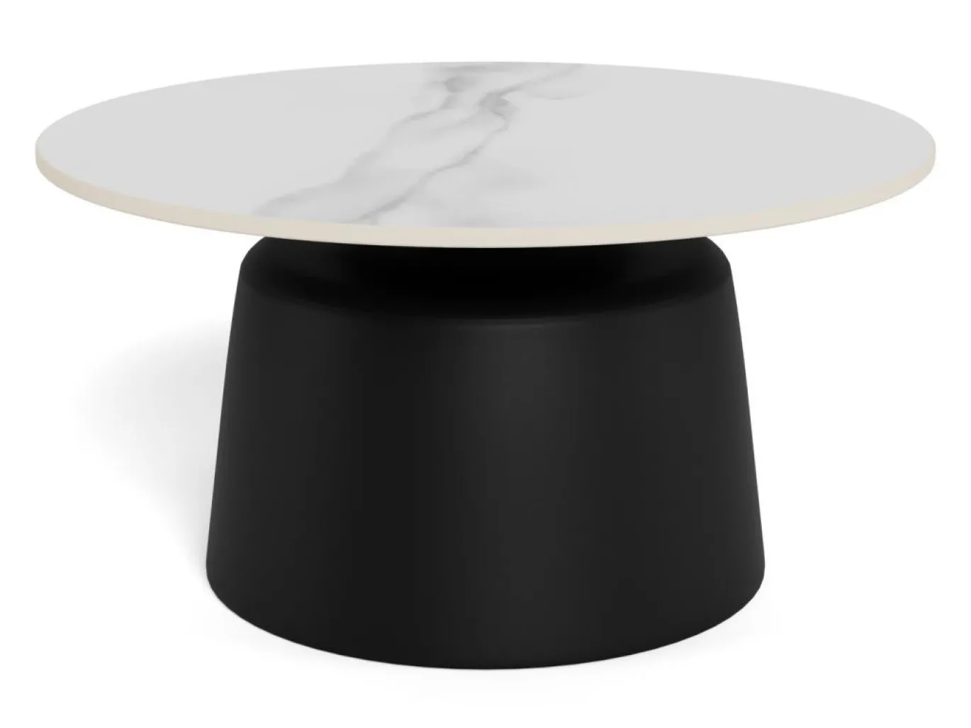 Salontafel Santorini Keramiek Wit Ø70cm - Giga Living
