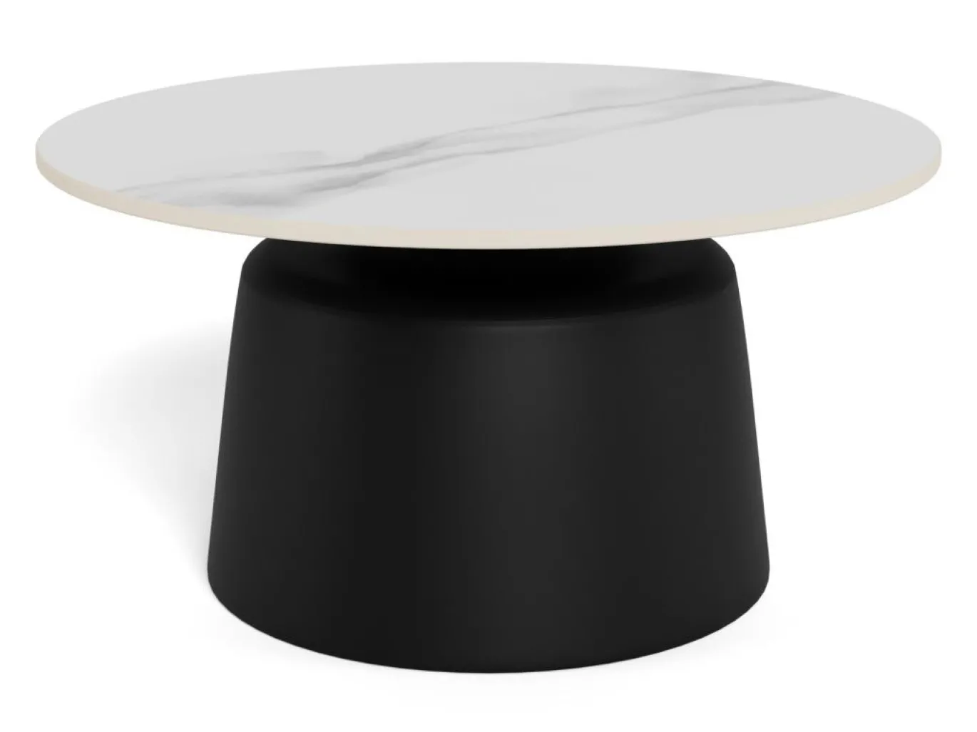 Salontafel Santorini Keramiek Wit Ø70cm - Giga Living