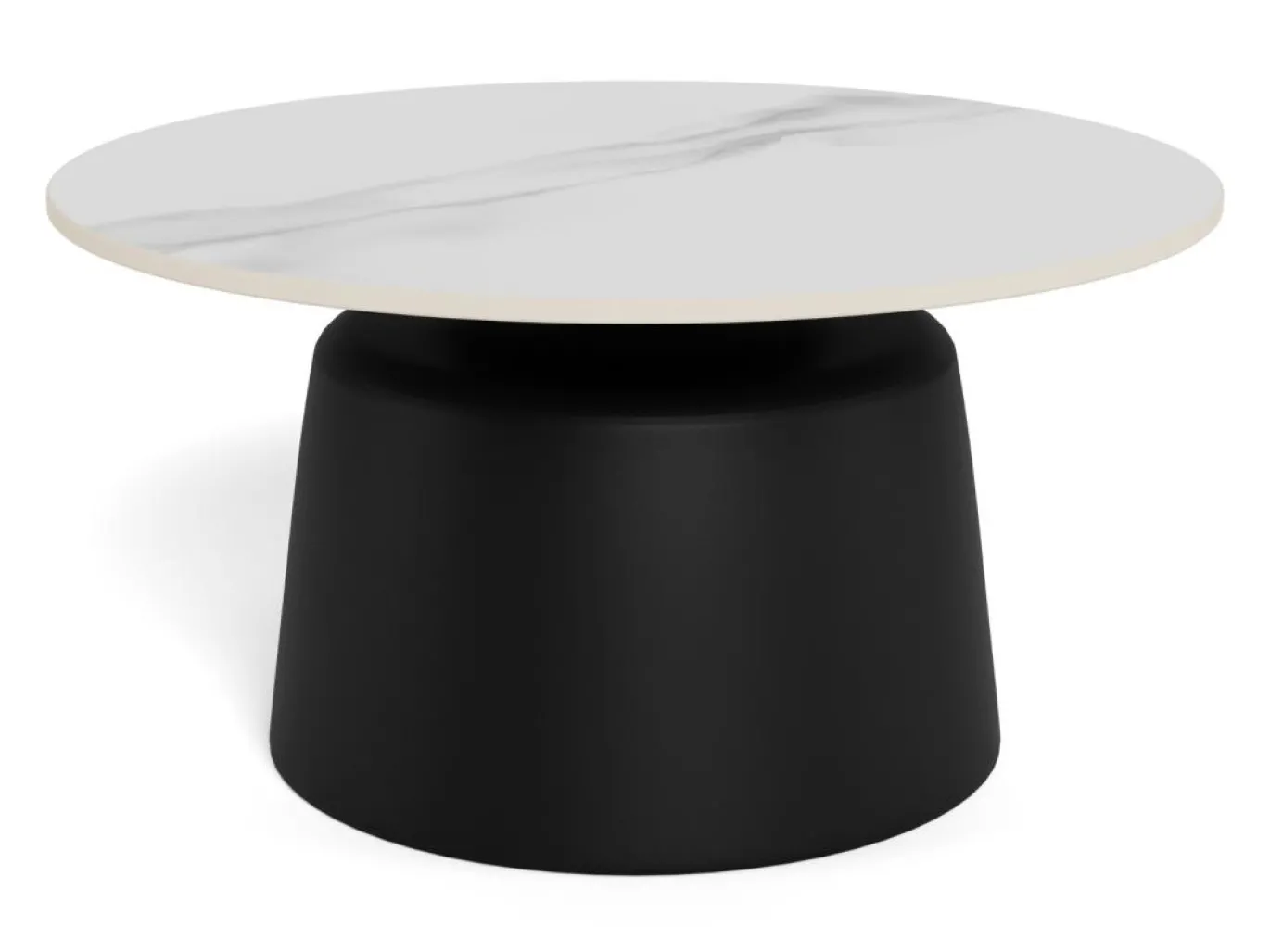 Salontafel Santorini Keramiek Wit Ø70cm - Giga Living