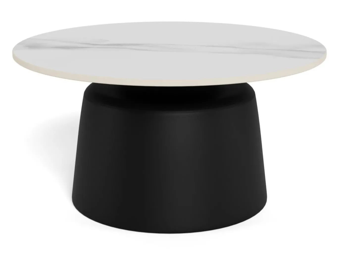 Salontafel Santorini Keramiek Wit Ø70cm - Giga Living